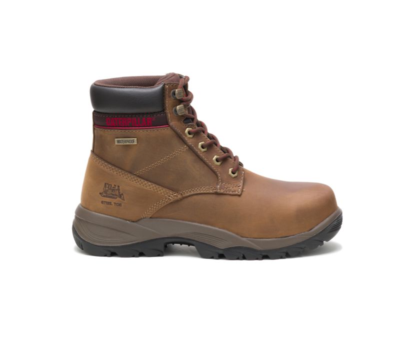Dark Brown Caterpillar Kenzie Steel Toe Safety Boots Caterpillar Womens Boots South Africa